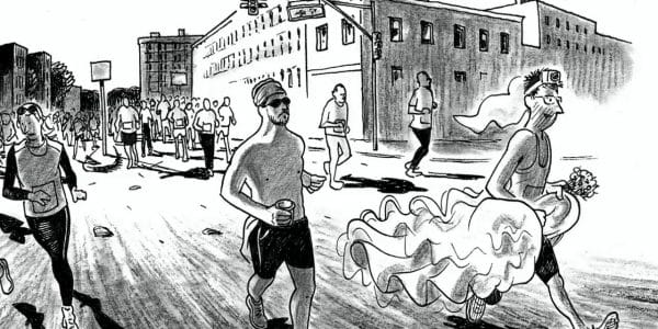 Le marathon de New York à la petite semelle de Sébastien Samson (La boite à bulles)